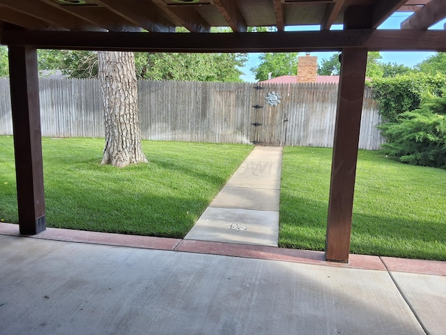 view of yard featuring a patio area