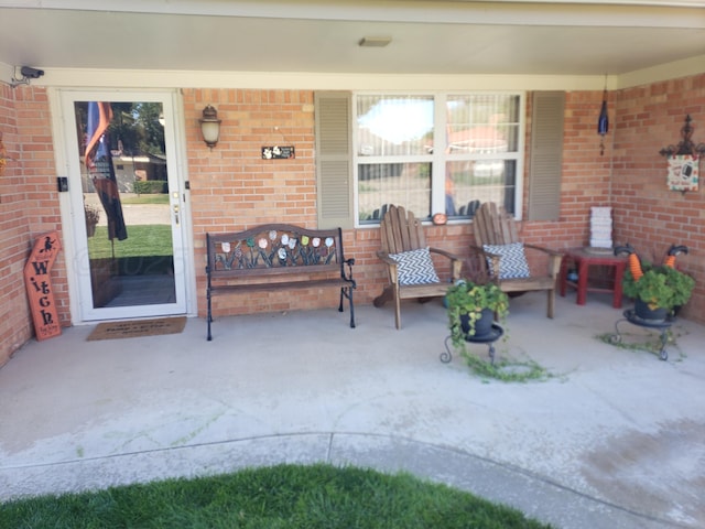 view of patio featuring covered porch