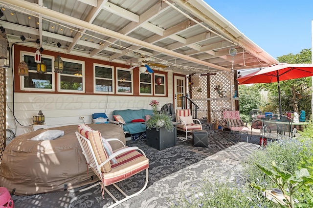 2804 Rule St, Amarillo, TX 79107 - view of patio / terrace with an outdoor living space
