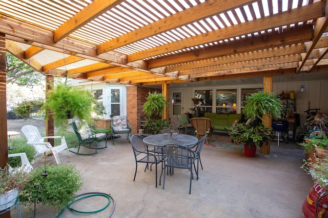 3 Nottingham Rd, Amarillo, TX 79124 - view of patio featuring a pergola and outdoor dining area