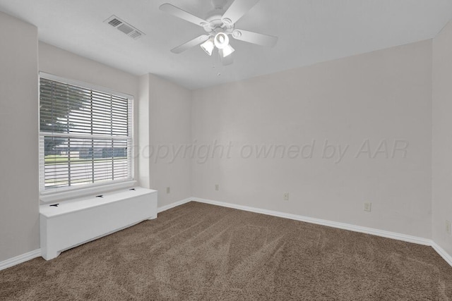 1800 Berkley Ct, Amarillo, TX 79118 - carpeted empty room featuring baseboards and a ceiling fan