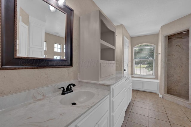 1800 Berkley Ct, Amarillo, TX 79118 - full bath featuring vanity and tile patterned floors