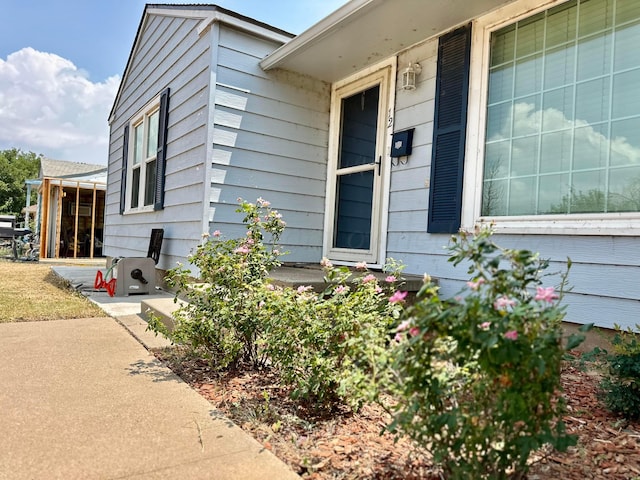 view of doorway to property