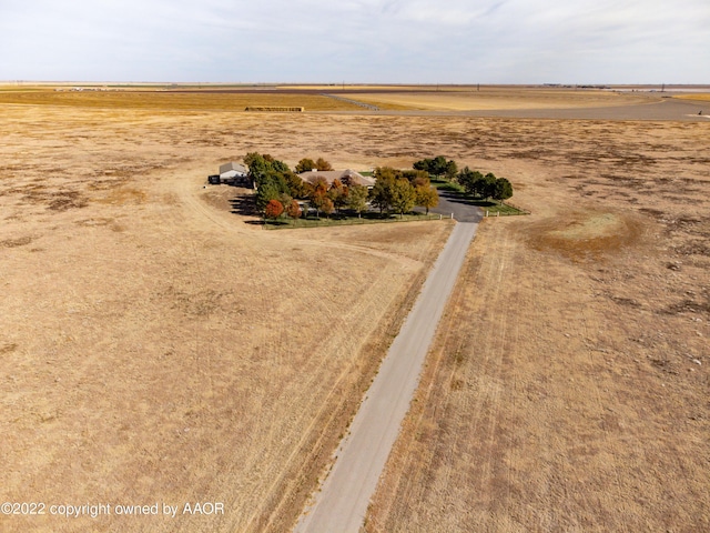 drone / aerial view with a rural view