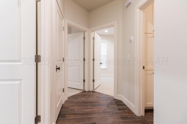 8303 City View Dr, Amarillo, TX 79118 - hall featuring dark wood finished floors