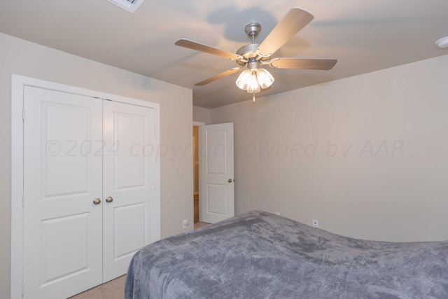 1839 Montaluse Rd, Amarillo, TX 79118 - carpeted bedroom featuring a closet and ceiling fan