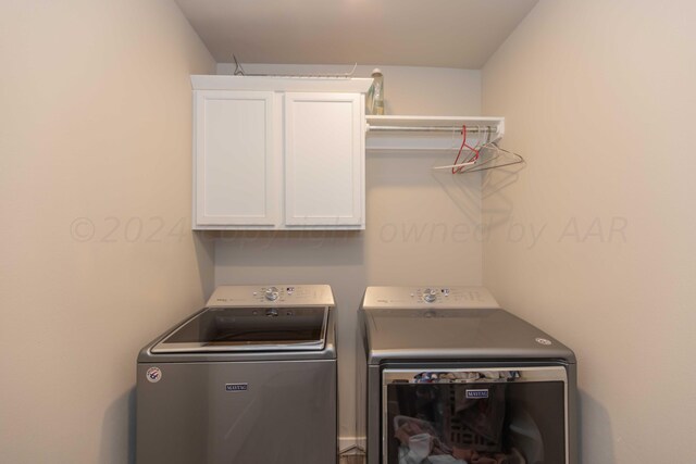 1839 Montaluse Rd, Amarillo, TX 79118 - washroom featuring cabinet space and washing machine and clothes dryer
