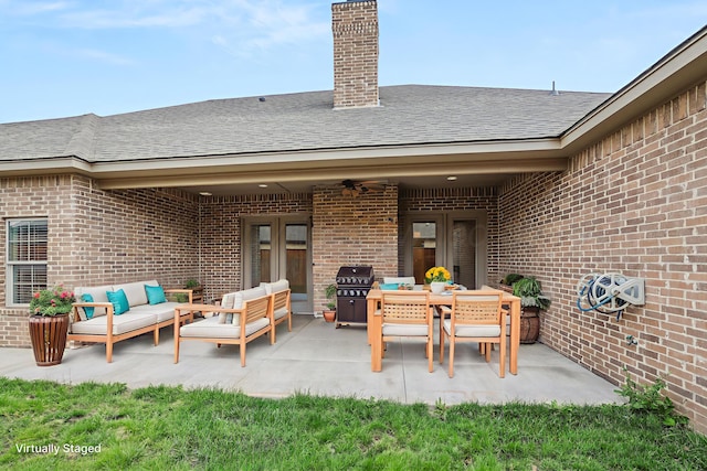 6201 Bay Rdg, Amarillo, TX 79119 - view of patio / terrace with an outdoor hangout area and a grill