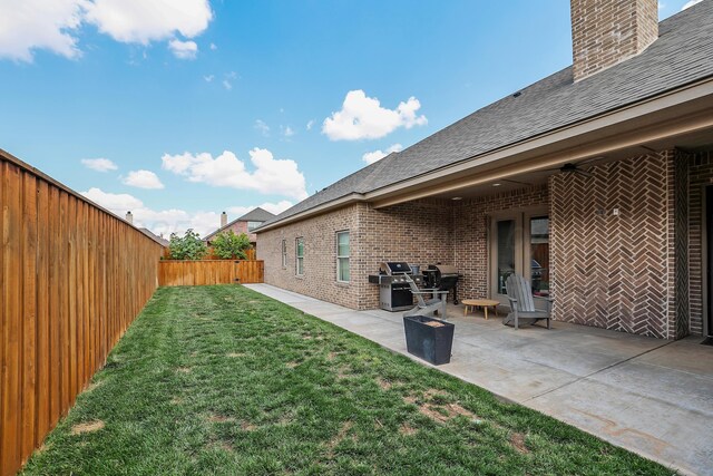 6201 Bay Rdg, Amarillo, TX 79119 - view of patio with an outdoor hangout area and area for grilling