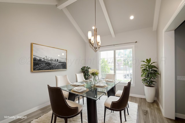 6201 Bay Rdg, Amarillo, TX 79119 - dining area with a chandelier, light wood-type flooring, and recessed lighting