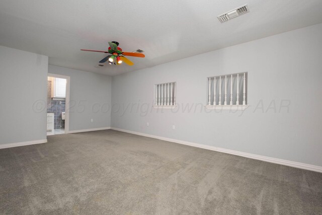 121 Quail Blvd, Amarillo, TX 79124 - unfurnished room featuring a ceiling fan and carpet floors