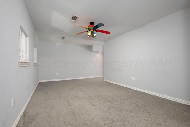 121 Quail Blvd, Amarillo, TX 79124 - empty room with a ceiling fan and carpet