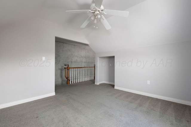 121 Quail Blvd, Amarillo, TX 79124 - bonus room with lofted ceiling, carpet flooring, and a ceiling fan