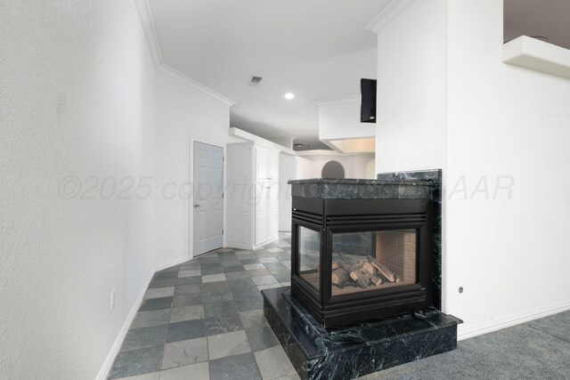 121 Quail Blvd, Amarillo, TX 79124 - hall featuring crown molding and recessed lighting