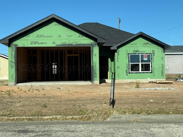 view of unfinished property