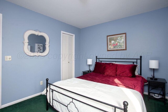 2819 Lloyd Dr, Amarillo, TX 79110 - bedroom featuring carpet floors, baseboards, and a closet