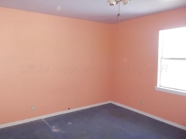 unfurnished room with carpet floors