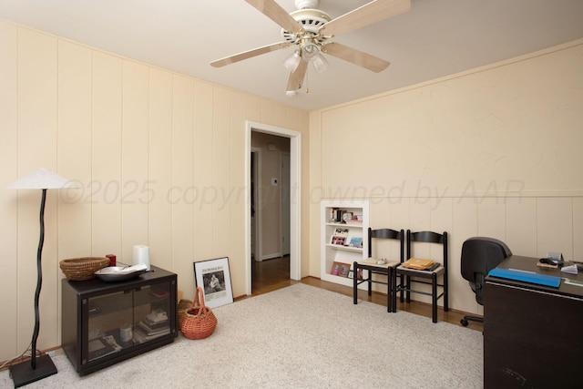 1219 S Rusk St, Amarillo, TX 79102 - office space with a ceiling fan and a decorative wall