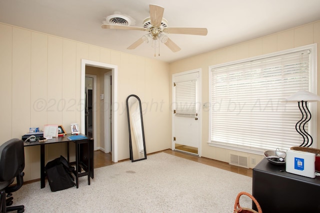 1219 S Rusk St, Amarillo, TX 79102 - home office with ceiling fan
