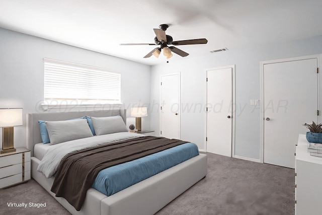 5101 Pin Oak Dr, Amarillo, TX 79110 - bedroom with carpet flooring and ceiling fan