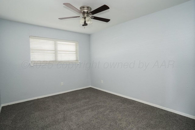 5101 Pin Oak Dr, Amarillo, TX 79110 - unfurnished room with ceiling fan and dark carpet