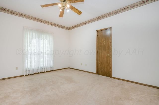 3457 Colchester Pl, Amarillo, TX 79121 - carpeted empty room with a ceiling fan and baseboards