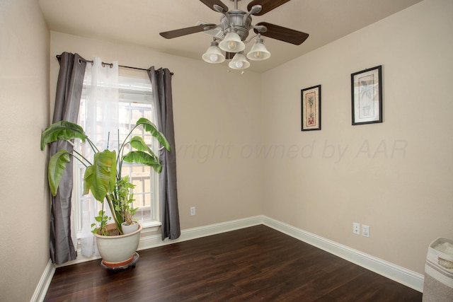 8103 El Paso Dr, Amarillo, TX 79118 - empty room with plenty of natural light, baseboards, and dark wood-type flooring