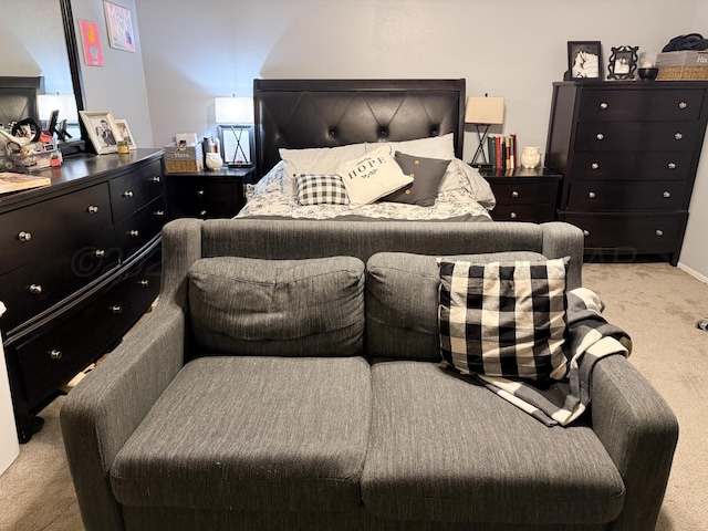 bedroom featuring carpet flooring