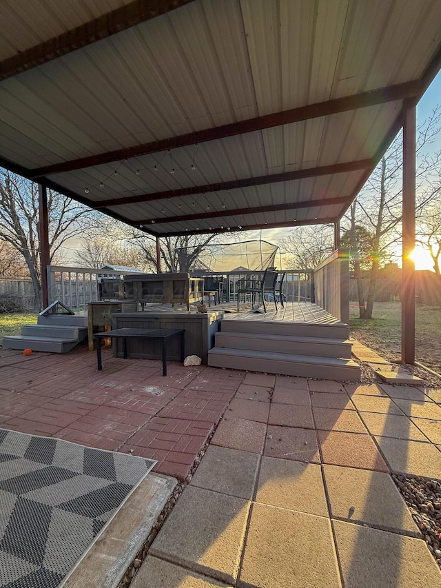 view of patio / terrace with a deck