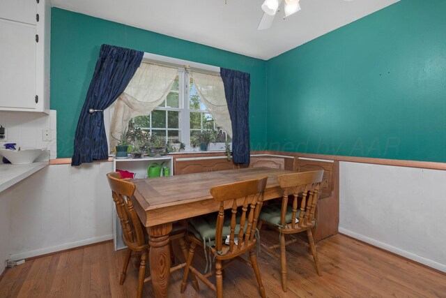 3515 Linda Dr, Amarillo, TX 79109 - dining room featuring light wood-style floors and a ceiling fan