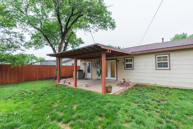 3604 SE 30th Ave, Amarillo, TX 79103 - back of house featuring a patio area, french doors, and central AC unit