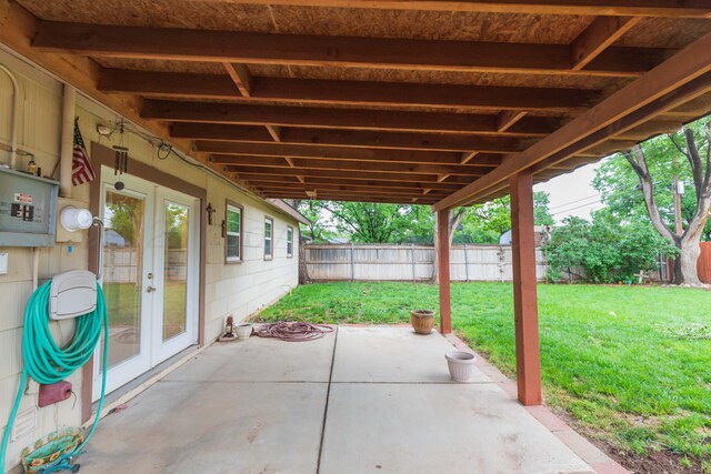 3604 SE 30th Ave, Amarillo, TX 79103 - view of patio / terrace with french doors