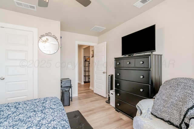 1800 Morningside Ave, Amarillo, TX 79118 - bedroom with light wood finished floors and ceiling fan