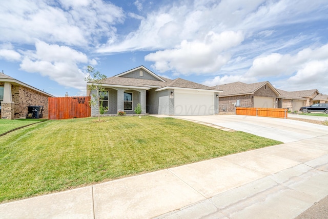 1800 Morningside Ave, Amarillo, TX 79118 - ranch-style home with concrete driveway, an attached garage, and brick siding