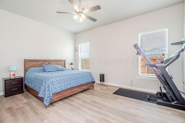 1800 Morningside Ave, Amarillo, TX 79118 - bedroom with light wood-style floors and a ceiling fan