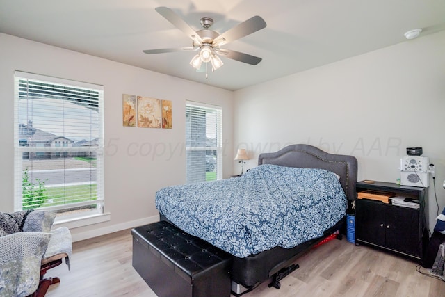 1800 Morningside Ave, Amarillo, TX 79118 - bedroom with light wood finished floors and ceiling fan