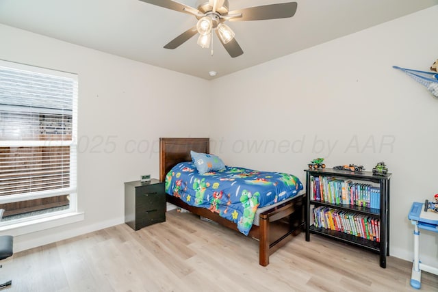 1800 Morningside Ave, Amarillo, TX 79118 - bedroom featuring light wood finished floors and a ceiling fan