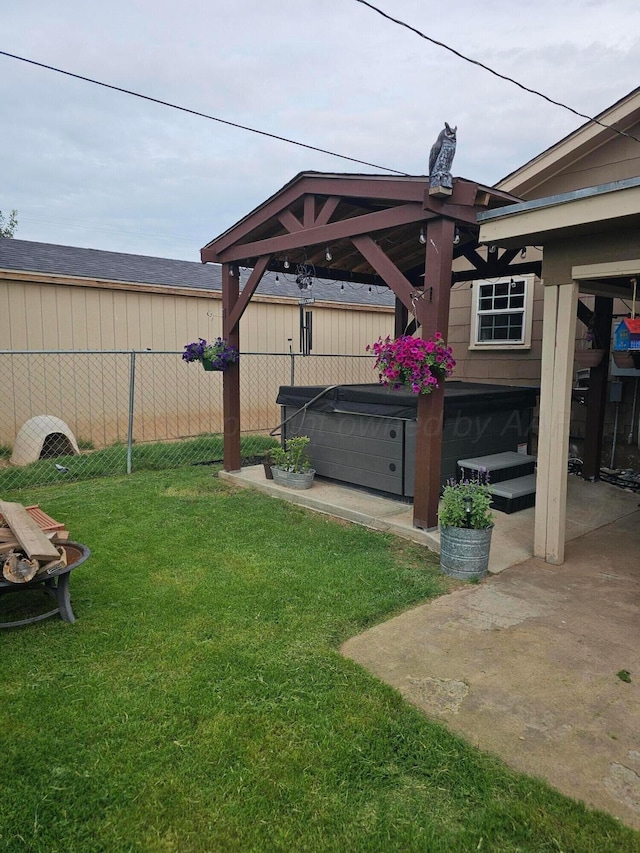 3621 NE 19th Ave, Amarillo, TX 79107 - view of yard with a hot tub and a patio