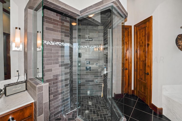 bathroom with an enclosed shower