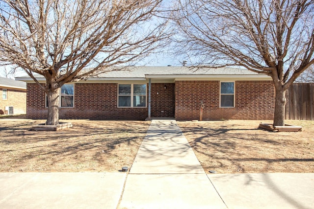 view of single story home