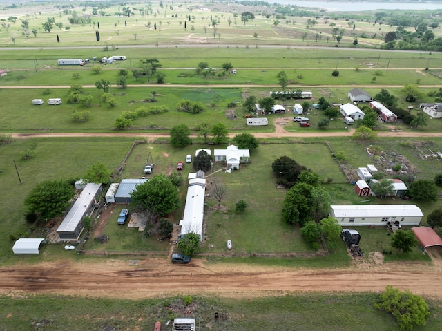 bird's eye view with a rural view