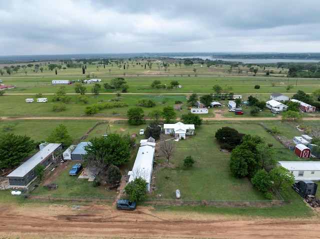 aerial view with a rural view