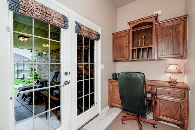 3507 Spokane Ave, Amarillo, TX 79118 - office with light colored carpet and french doors