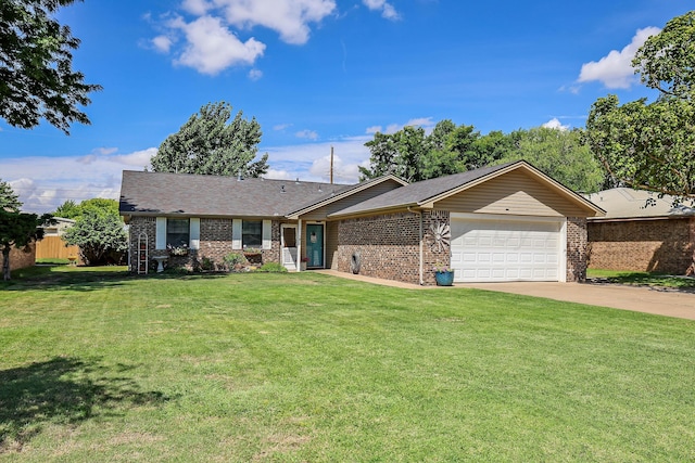 315 Walnut Ave, Panhandle, TX 79068 - ranch-style house featuring a garage, brick siding, and driveway