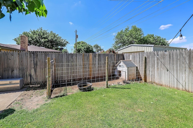 315 Walnut Ave, Panhandle, TX 79068 - fenced backyard featuring an outbuilding and exterior structure