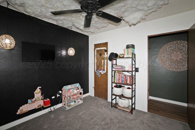 315 Walnut Ave, Panhandle, TX 79068 - carpeted bedroom featuring baseboards and a ceiling fan