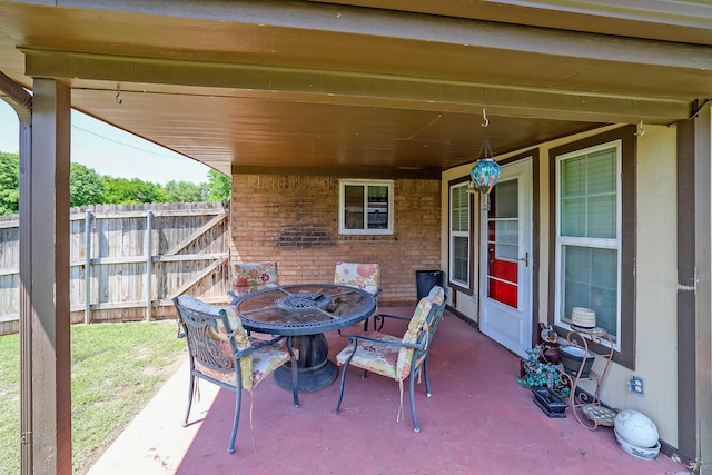 6728 Arroyo Dr, Amarillo, TX 79108 - view of patio / terrace with outdoor dining area
