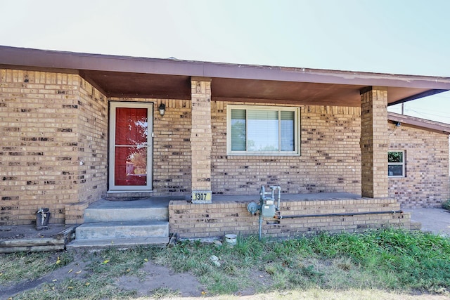 1307 Cooley Dr, Borger, TX 79007 - property entrance with brick siding