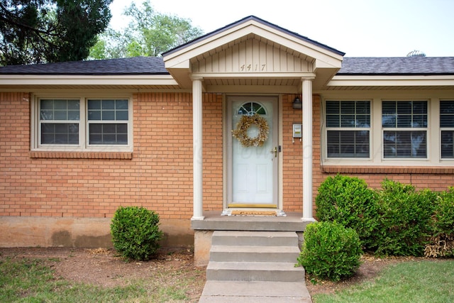 4417 Andrews Ave, Amarillo, TX 79106 - doorway to property featuring brick siding