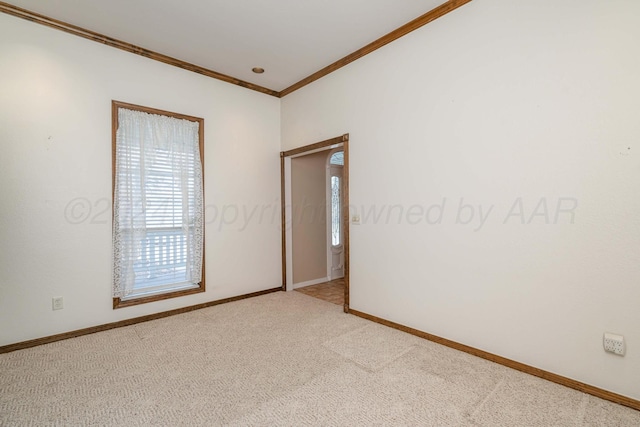 212 S Timbercreek Dr, Amarillo, TX 79118 - carpeted empty room featuring plenty of natural light, crown molding, and baseboards